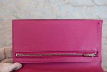 画像をギャラリービューアに読み込む, HERMES／エルメス ベアンスフレ ヴォーエプソン ローズパープル C刻印 財布 800020174
