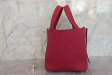 画像をギャラリービューアに読み込む, HERMES/エルメス ピコタンロックPM トリヨンクレマンス ルビー □R刻印 ハンドバッグ 700100205