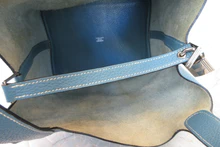 画像をギャラリービューアに読み込む, HERMES/エルメス ピコタンロックMM トリヨンクレマンス ブルージーン □M刻印 ハンドバッグ 700100150