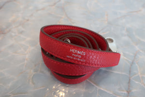 HERMES／エルメス ボリード31 トリヨンクレマンス ルージュカザック T刻印 ショルダーバッグ 600090134