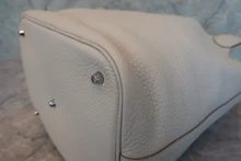 画像をギャラリービューアに読み込む, HERMES／エルメス ピコタンロックGM トリヨンクレマンス パールグレー □O刻印 ハンドバッグ 700030190
