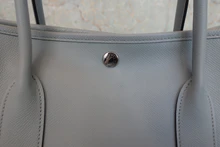 画像をギャラリービューアに読み込む, HERMES/エルメス ガーデンパーティPM ヴォーエプソン ブルーペール A刻印 トートバッグ 800020162