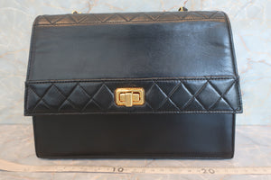 CHANEL/香奈儿 2.55 梯形 链条包羊皮 Black/Gold hadware(黑色/金色金属) 肩背包 600100079