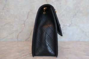 CHANEL/香奈儿 2.55 梯形 链条包羊皮 Black/Gold hadware(黑色/金色金属) 肩背包 600100079