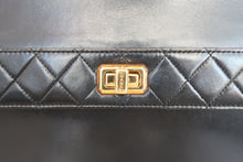 将图片加载到图库查看器，CHANEL/香奈儿 2.55 梯形 链条包羊皮 Black/Gold hadware(黑色/金色金属) 肩背包 600100079
