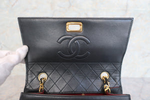 CHANEL/香奈儿 2.55 梯形 链条包羊皮 Black/Gold hadware(黑色/金色金属) 肩背包 600100079