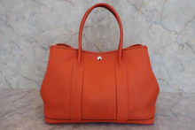 画像をギャラリービューアに読み込む, HERMES／エルメス ガーデンパーティPM ネゴンダ オレンジポピー □R刻印 トートバッグ 800020173
