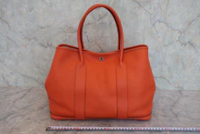 画像をギャラリービューアに読み込む, HERMES／エルメス ガーデンパーティPM ネゴンダ オレンジポピー □R刻印 トートバッグ 800020173
