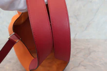 画像をギャラリービューアに読み込む, HERMES／エルメス ピコタンロックタッチGM トリヨンクレマンス/ヴォースイフト オレンジ/ルージュグレナ X刻印 ハンドバッグ 700110144
