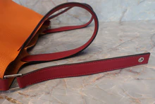 画像をギャラリービューアに読み込む, HERMES／エルメス ピコタンロックタッチGM トリヨンクレマンス/ヴォースイフト オレンジ/ルージュグレナ X刻印 ハンドバッグ 700110144
