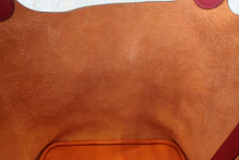画像をギャラリービューアに読み込む, HERMES／エルメス ピコタンロックタッチGM トリヨンクレマンス/ヴォースイフト オレンジ/ルージュグレナ X刻印 ハンドバッグ 700110144
