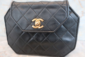 CHANEL/シャネル マトラッセチェーンショルダーバッグ ラムスキン ブラック/ゴールド金具 ショルダーバッグ 600040059