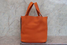 画像をギャラリービューアに読み込む, HERMES／エルメス ピコタンロックGM トリヨンクレマンス オレンジ □P刻印 ハンドバッグ 700100098
