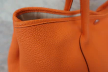 画像をギャラリービューアに読み込む, HERMES/エルメス ガーデンパーティPM ネゴンダ オレンジ □R刻印 トートバッグ 800030108