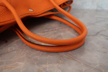 画像をギャラリービューアに読み込む, HERMES/エルメス ガーデンパーティPM ネゴンダ オレンジ □R刻印 トートバッグ 800030108