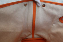 画像をギャラリービューアに読み込む, HERMES/エルメス ガーデンパーティPM ネゴンダ オレンジ □R刻印 トートバッグ 800030108