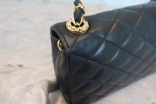 画像をギャラリービューアに読み込む, CHANEL/シャネル マトラッセチェーンショルダーバッグ ラムスキン ブラック/ゴールド金具 ショルダーバッグ 800030212

