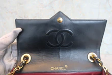 画像をギャラリービューアに読み込む, CHANEL/シャネル マトラッセチェーンショルダーバッグ ラムスキン ブラック/ゴールド金具 ショルダーバッグ 800030212