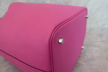 画像をギャラリービューアに読み込む, HERMES／エルメス ピコタンロックＭＭ トレサージュ ヴォーエプソン マグノリア/ブルーサフィール/クレ C刻印 ハンドバッグ 700030191
