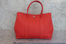 画像をギャラリービューアに読み込む, HERMES/エルメス ガーデンパーティPM ネゴンダ ルージュピヴォワンヌ R刻印 トートバッグ 800030181
