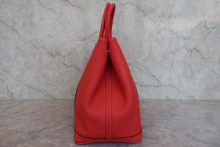 画像をギャラリービューアに読み込む, HERMES/エルメス ガーデンパーティPM ネゴンダ ルージュピヴォワンヌ R刻印 トートバッグ 800030181