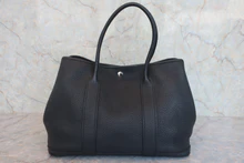 画像をギャラリービューアに読み込む, HERMES／エルメス ガーデンパーティPM ネゴンダ ブラック X刻印 トートバッグ 800030186
