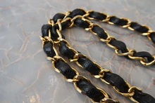 画像をギャラリービューアに読み込む, CHANEL/シャネル Vステッチチェーンショルダーバッグ キャビアスキン ブラック/ゴールド金具 ショルダーバッグ 800030196