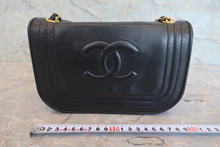 画像をギャラリービューアに読み込む, CHANEL/シャネル ココマークチェーンショルダーバッグ ラムスキン ブラック/ゴールド金具 ショルダーバッグ 800030207