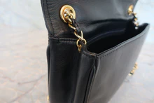 画像をギャラリービューアに読み込む, CHANEL/シャネル ココマークチェーンショルダーバッグ ラムスキン ブラック/ゴールド金具 ショルダーバッグ 800030207