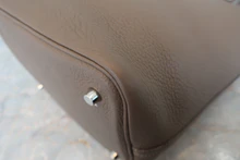 画像をギャラリービューアに読み込む, HERMES/エルメス ピコタンロックMM トリヨンクレマンス エトゥープ □M刻印 ハンドバッグ 800020010