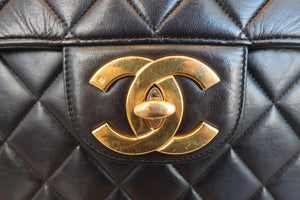 CHANEL/シャネル 中マトラッセシングルフラップチェーンショルダーバッグ ラムスキン ブラック/ゴールド金具 ショルダーバッグ 600080076