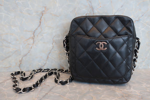 CHANEL/シャネル マトラッセチェーンショルダーバッグ ラムスキン ブラック/シルバー金具 ショルダーバッグ 600120214