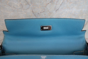 HERMES／エルメス ケリー32 トゴ ブルージーン □C刻印 ショルダーバッグ 600090210