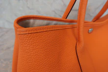 画像をギャラリービューアに読み込む, HERMES／エルメス ガーデンパーティPM ネゴンダ オレンジ □O刻印 トートバッグ 800030180
