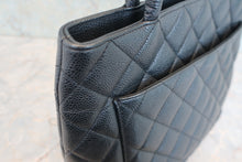 画像をギャラリービューアに読み込む, CHANEL/シャネル 復刻トート キャビアスキン ブラック/シルバー金具 トートバッグ 800020137
