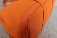 画像をギャラリービューアに読み込む, HERMES/エルメス ガーデンパーティPM ネゴンダ オレンジ □O刻印 トートバッグ 800030180