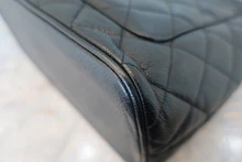 画像をギャラリービューアに読み込む, CHANEL/シャネル 復刻トート キャビアスキン ブラック/シルバー金具 トートバッグ 800020137