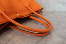 画像をギャラリービューアに読み込む, HERMES/エルメス ガーデンパーティPM ネゴンダ オレンジ □O刻印 トートバッグ 800030180