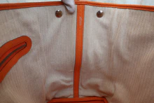 画像をギャラリービューアに読み込む, HERMES/エルメス ガーデンパーティPM ネゴンダ オレンジ □O刻印 トートバッグ 800030180