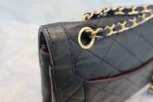 画像をギャラリービューアに読み込む, CHANEL/シャネル パリ限定ミニマトラッセダブルフラップチェーンショルダーバッグ ラムスキン ブラック/ゴールド金具 ショルダーバッグ 800020186