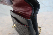 画像をギャラリービューアに読み込む, CHANEL/シャネル パリ限定ミニマトラッセダブルフラップチェーンショルダーバッグ ラムスキン ブラック/ゴールド金具 ショルダーバッグ 800020186