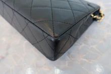 画像をギャラリービューアに読み込む, CHANEL/シャネル パリ限定ミニマトラッセダブルフラップチェーンショルダーバッグ ラムスキン ブラック/ゴールド金具 ショルダーバッグ 800030163