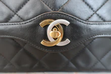 画像をギャラリービューアに読み込む, CHANEL/シャネル パリ限定ミニマトラッセダブルフラップチェーンショルダーバッグ ラムスキン ブラック/ゴールド金具 ショルダーバッグ 800030163
