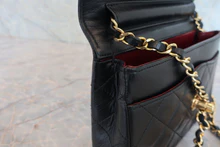 画像をギャラリービューアに読み込む, CHANEL/シャネル パリ限定ミニマトラッセダブルフラップチェーンショルダーバッグ ラムスキン ブラック/ゴールド金具 ショルダーバッグ 800030163