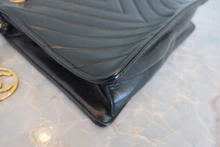 画像をギャラリービューアに読み込む, CHANEL/シャネル Vステッチチェーンショルダーバッグ ラムスキン ブラック/ゴールド金具 ショルダーバッグ 800030145
