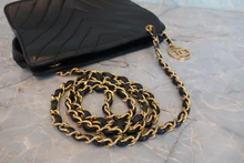 画像をギャラリービューアに読み込む, CHANEL/シャネル Vステッチチェーンショルダーバッグ ラムスキン ブラック/ゴールド金具 ショルダーバッグ 800030145