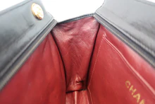 画像をギャラリービューアに読み込む, CHANEL/シャネル Vステッチチェーンショルダーバッグ ラムスキン ブラック/ゴールド金具 ショルダーバッグ 800030145