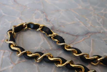 画像をギャラリービューアに読み込む, CHANEL/シャネル Vステッチチェーンショルダーバッグ ラムスキン ブラック/ゴールド金具 ショルダーバッグ 800030145
