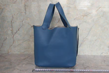 画像をギャラリービューアに読み込む, HERMES／エルメス ピコタンロックＭＭ トリヨンクレマンス ブルータラサ X刻印 ハンドバッグ 700120035
