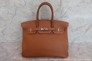 HERMES／エルメス バーキン35 トリヨンクレマンス ゴールド □I刻印 ハンドバッグ 600090191